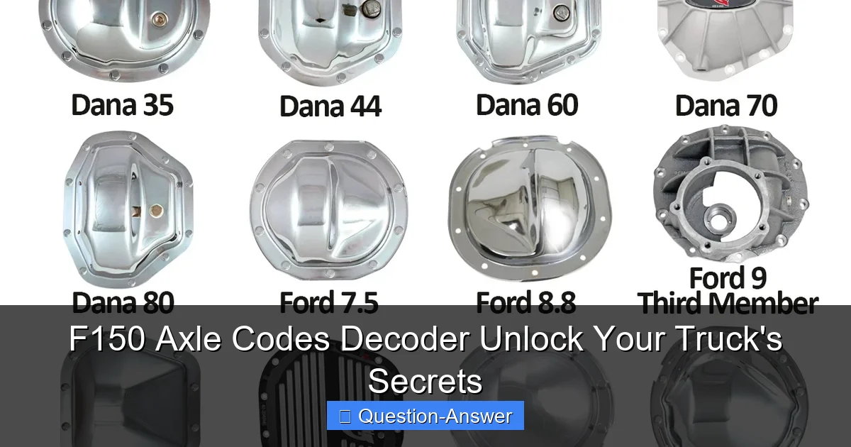 F150 Axle Codes Decoder Unlock Your Truck's Secrets