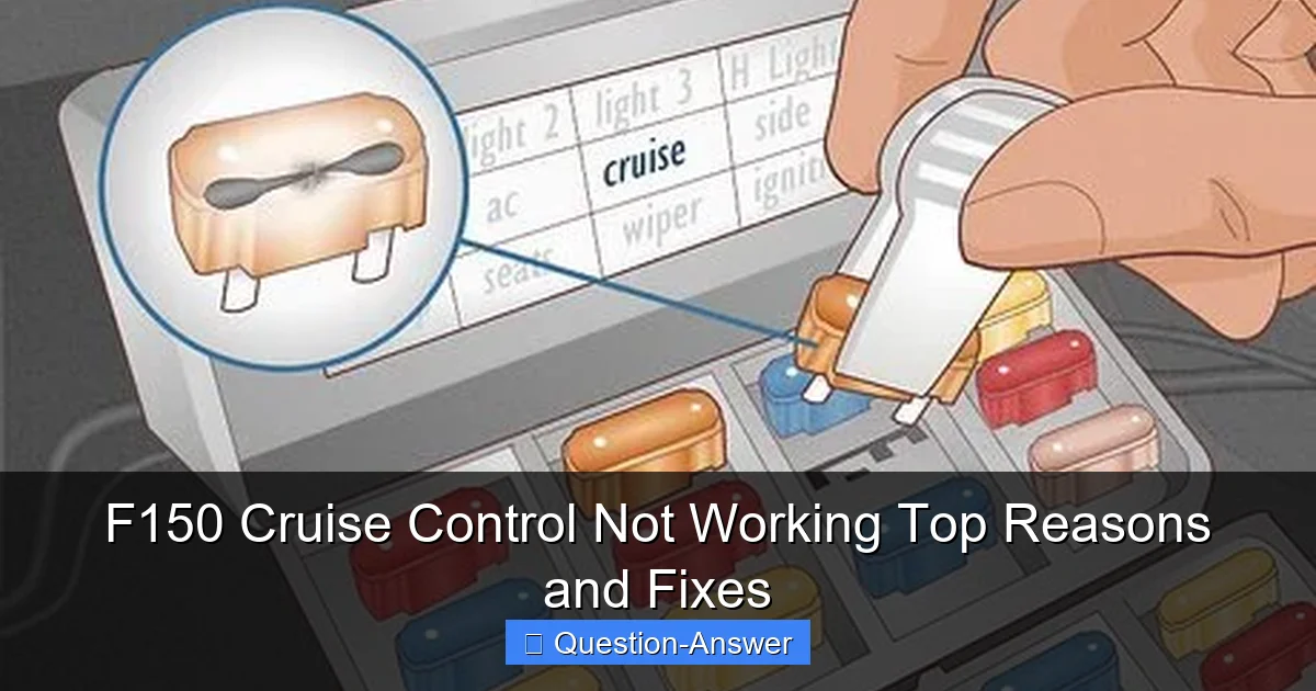 F150 Cruise Control Not Working Top Reasons and Fixes
