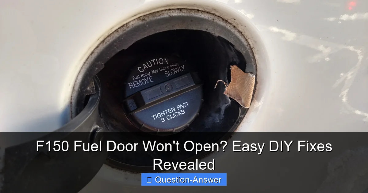 F150 Fuel Door Won't Open? Easy DIY Fixes Revealed