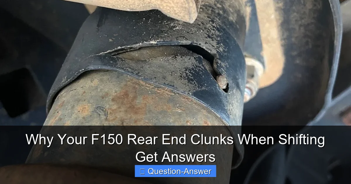 Why Your F150 Rear End Clunks When Shifting Get Answers