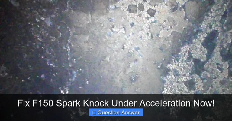 Fix F150 Spark Knock Under Acceleration Now!