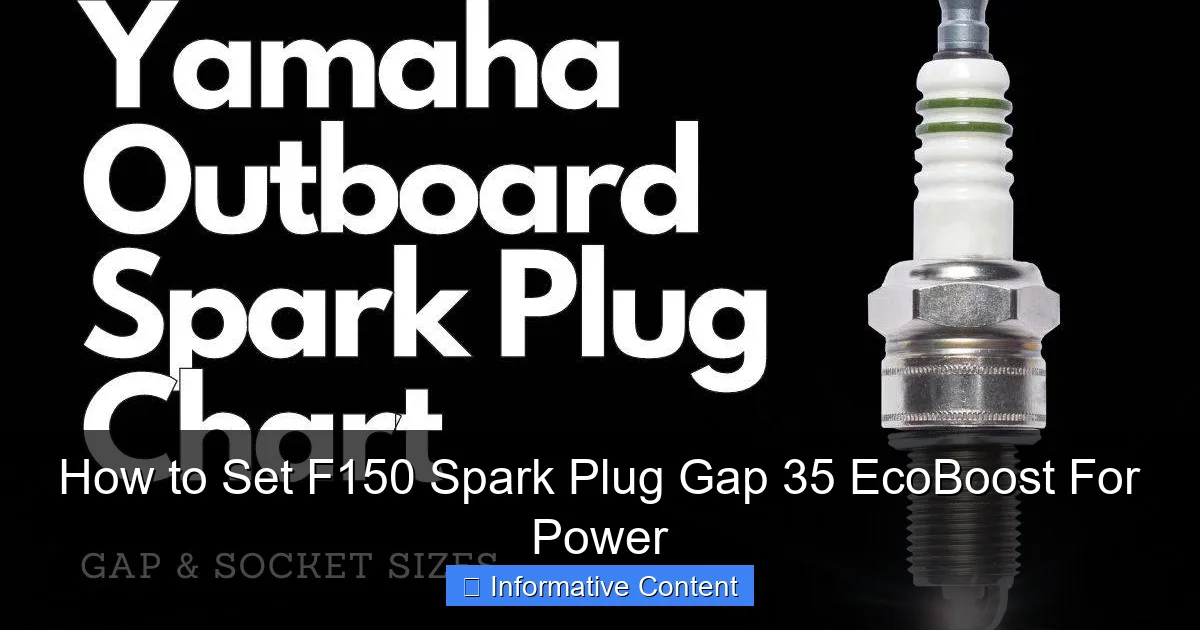 How to Set F150 Spark Plug Gap 35 EcoBoost For Power
