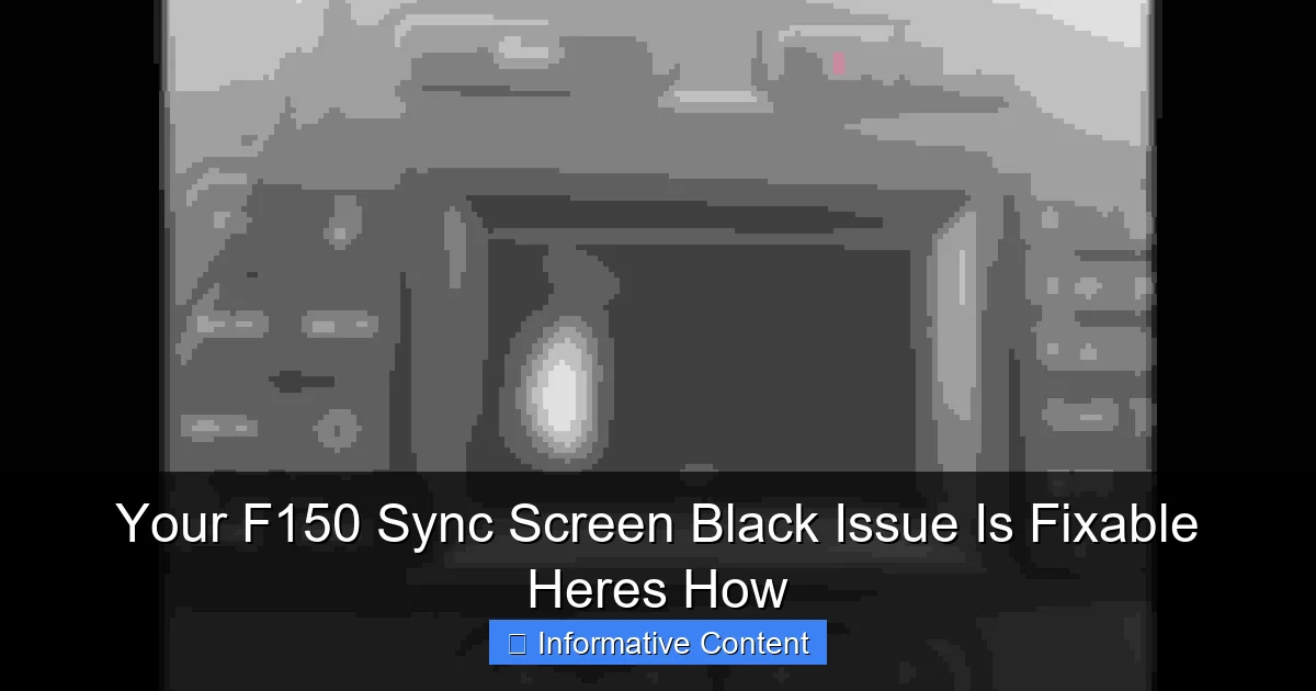Your F150 Sync Screen Black Issue Is Fixable Heres How