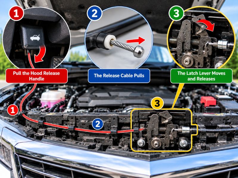How Does a Hood Latch Work?